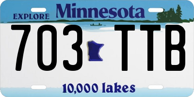 MN license plate 703TTB