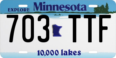 MN license plate 703TTF