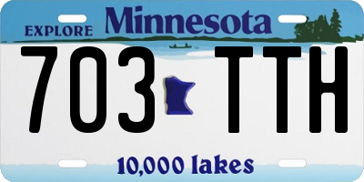 MN license plate 703TTH