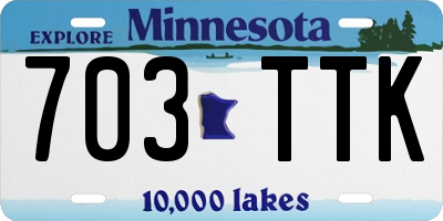 MN license plate 703TTK