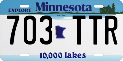 MN license plate 703TTR