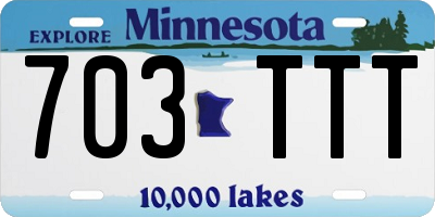 MN license plate 703TTT