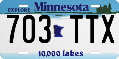 MN license plate 703TTX