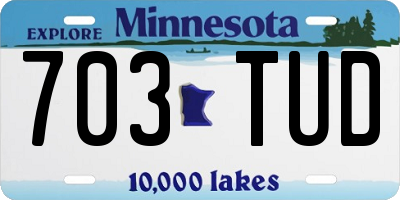 MN license plate 703TUD