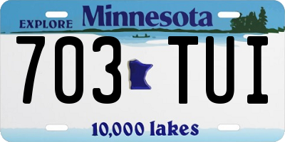 MN license plate 703TUI