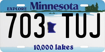 MN license plate 703TUJ