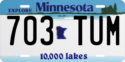 MN license plate 703TUM