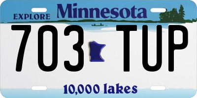 MN license plate 703TUP