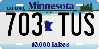 MN license plate 703TUS