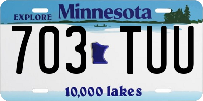 MN license plate 703TUU