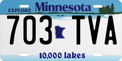 MN license plate 703TVA