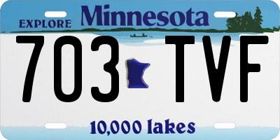 MN license plate 703TVF