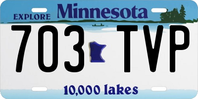 MN license plate 703TVP