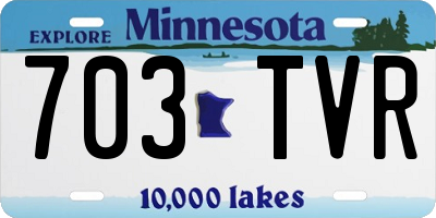 MN license plate 703TVR