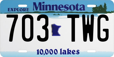 MN license plate 703TWG