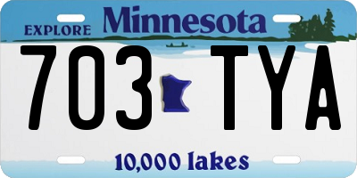 MN license plate 703TYA