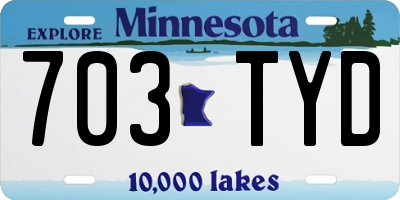 MN license plate 703TYD
