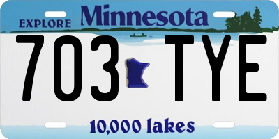 MN license plate 703TYE