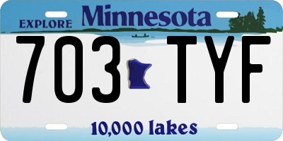 MN license plate 703TYF