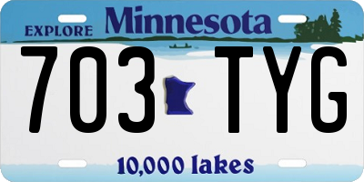 MN license plate 703TYG