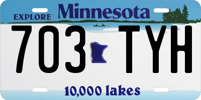 MN license plate 703TYH