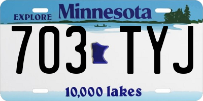 MN license plate 703TYJ