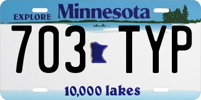 MN license plate 703TYP