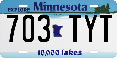 MN license plate 703TYT
