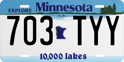 MN license plate 703TYY