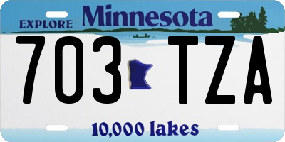 MN license plate 703TZA