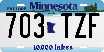 MN license plate 703TZF