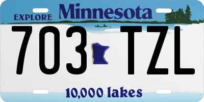 MN license plate 703TZL