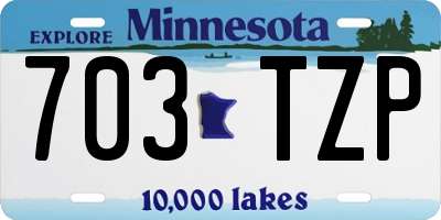 MN license plate 703TZP