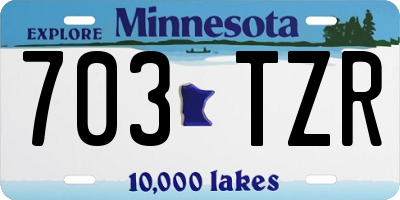 MN license plate 703TZR