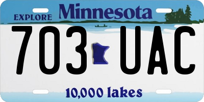 MN license plate 703UAC