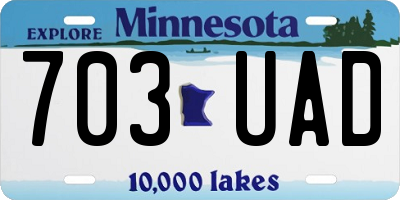 MN license plate 703UAD