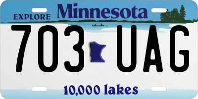MN license plate 703UAG