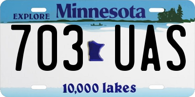 MN license plate 703UAS