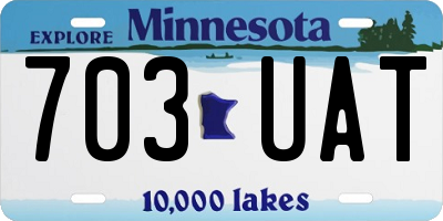 MN license plate 703UAT
