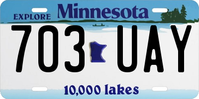 MN license plate 703UAY