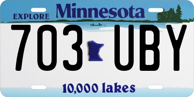 MN license plate 703UBY