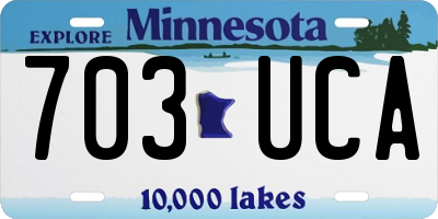 MN license plate 703UCA