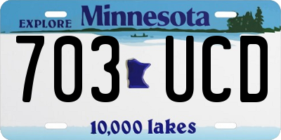 MN license plate 703UCD