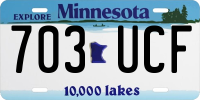 MN license plate 703UCF