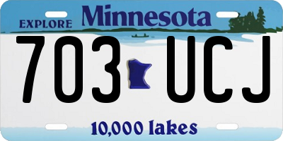 MN license plate 703UCJ
