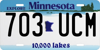 MN license plate 703UCM