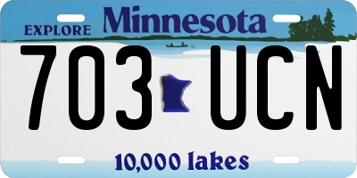MN license plate 703UCN