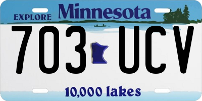 MN license plate 703UCV