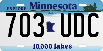 MN license plate 703UDC