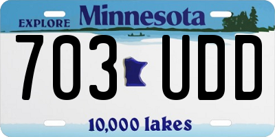 MN license plate 703UDD